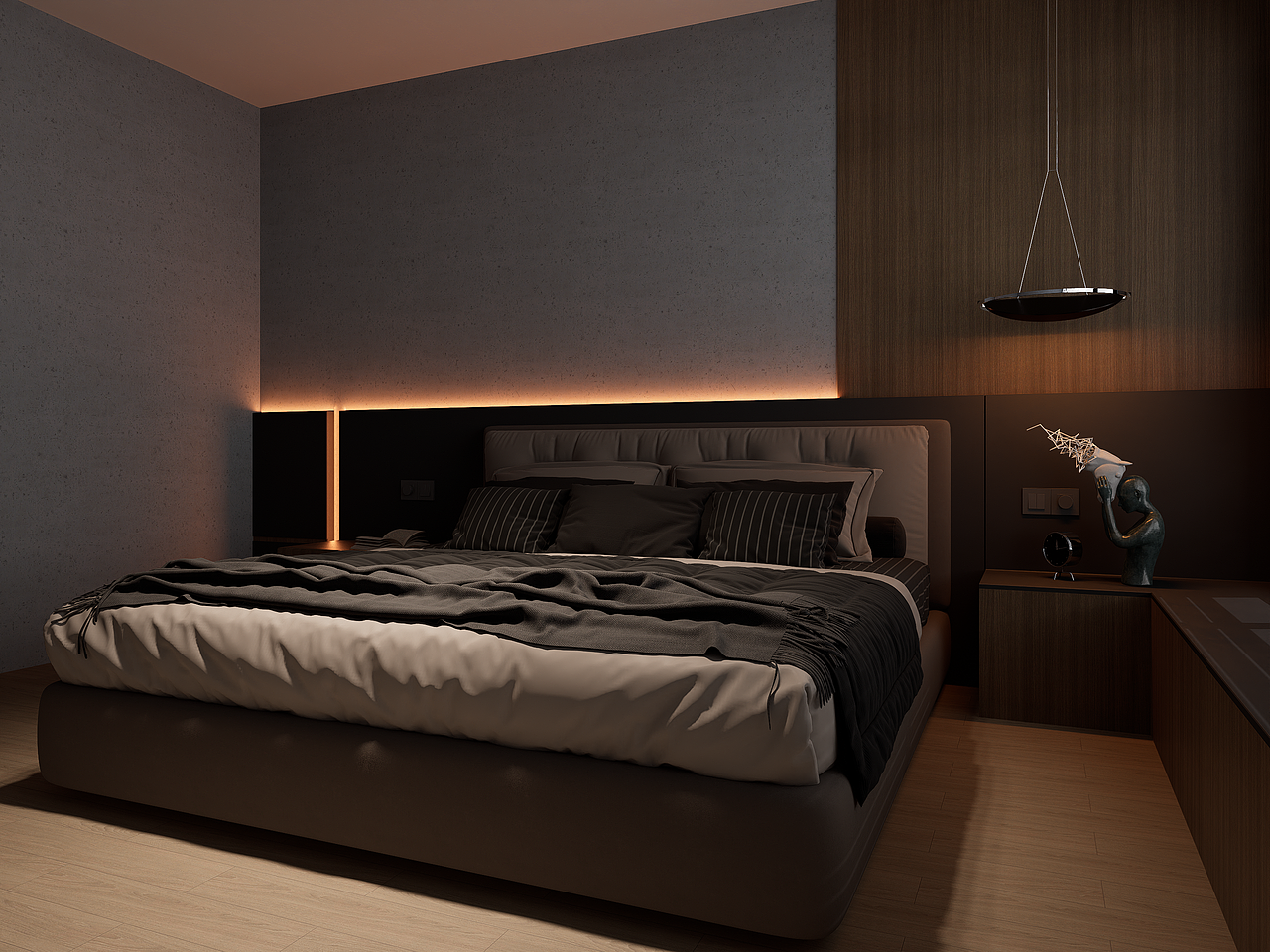 室内案例，卧室设计，极简空间美学