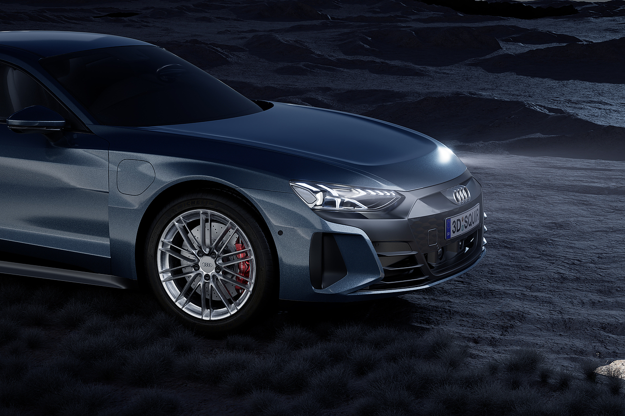 Audi E-tron GT实景渲染（图ZMzYyNDUxMzA4） - 机械/交通 - 站酷设计师FIREFLY_LU原创素材 - 站酷ZCOOL