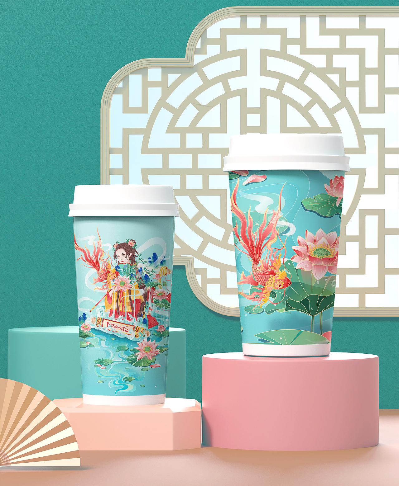 原创国风插画-四季之夏