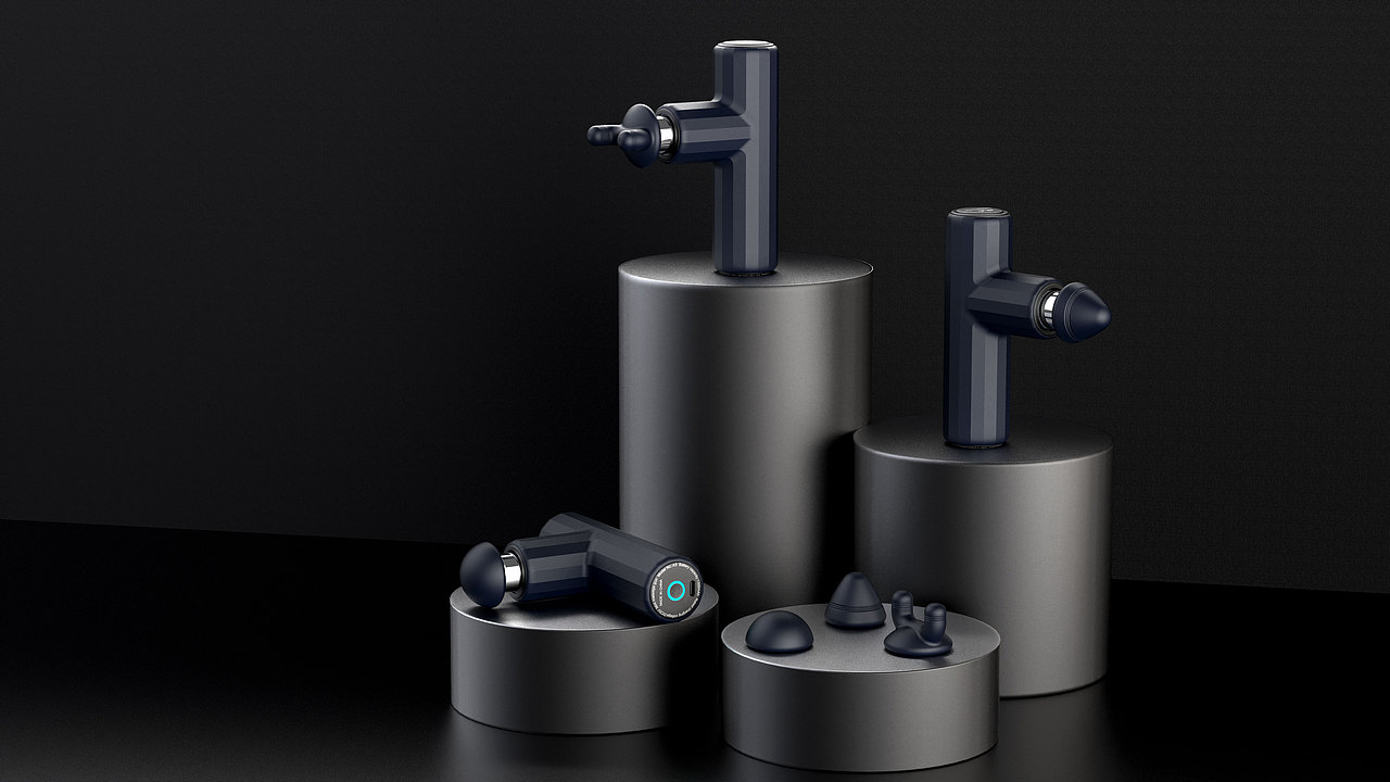 mini筋膜枪（图ZMzIwMTcxNTIw） - 电子产品 - 站酷设计师半圆角工业设计原创素材 - 站酷ZCOOL