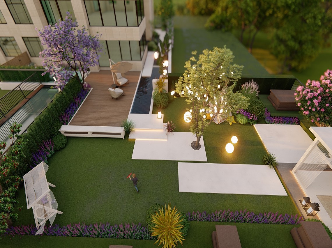 现代庭院景观SU模型下载（图ZMzEyMTY0Mjky） - 景观设计 - 站酷设计师素模网原创素材 - 站酷ZCOOL