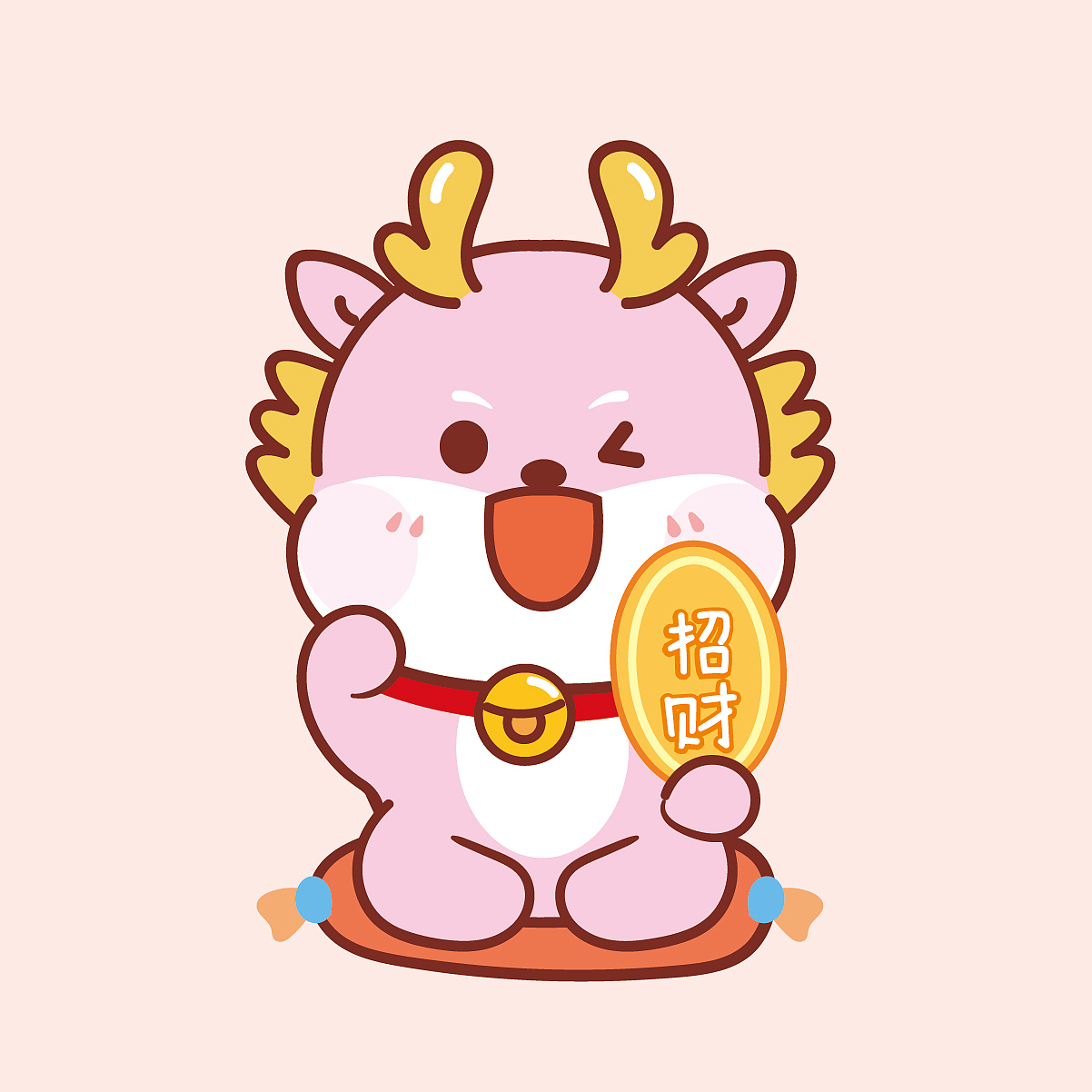 小飞龙IP表情包插画卡通原创动画可爱形象吉祥物