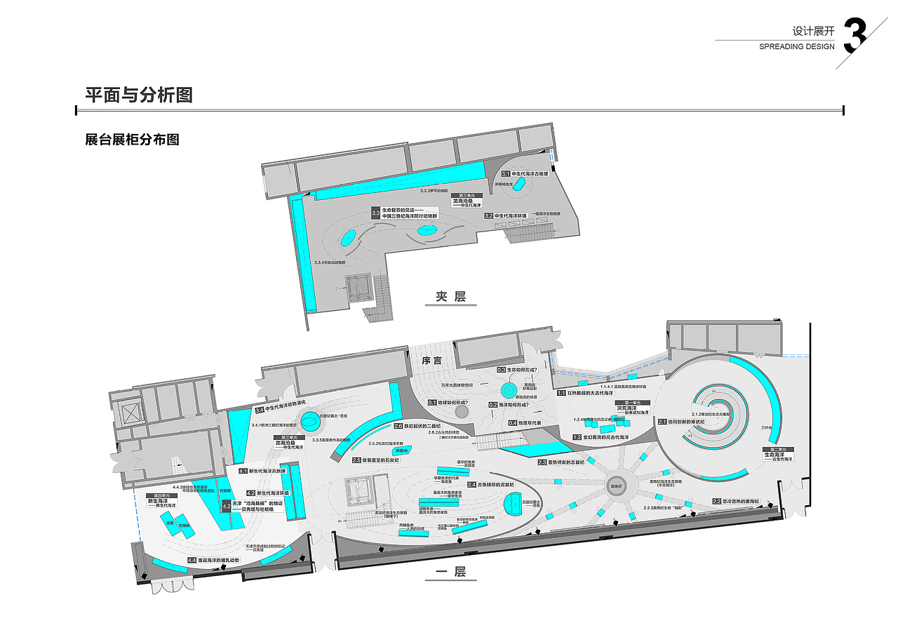 海洋展厅立面展示