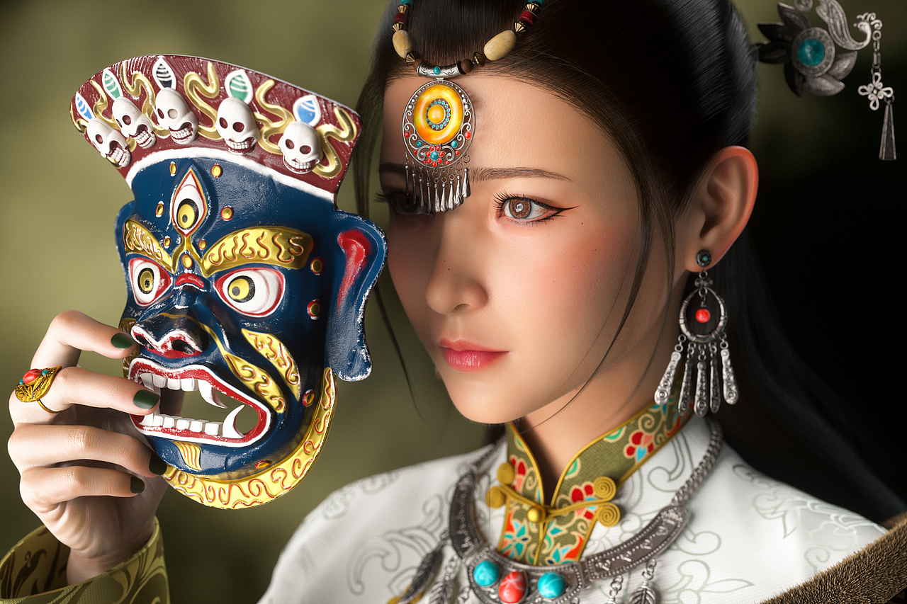 羌姆面具（图ZMzIzNDQ1NjYw） - 人物/生物 - 站酷设计师武丞相原创素材 - 站酷ZCOOL