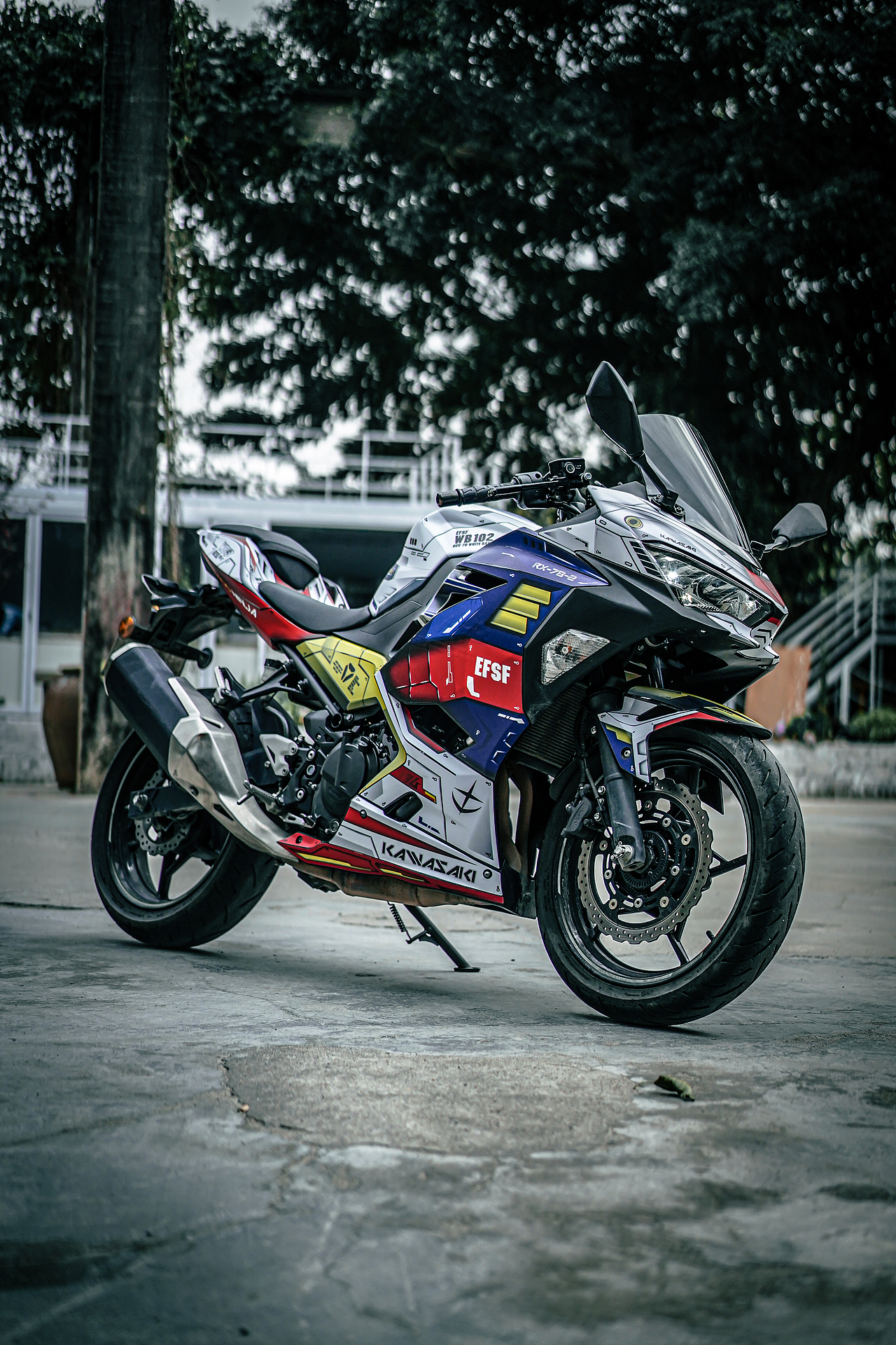 川崎-Kawasaki-忍者ninja400-元祖高达RX-78-2定制涂装（图ZMzI1NjYzMDg4） - 其他手工艺 - 站酷设计师虎将贴花原创素材 - 站酷ZCOOL