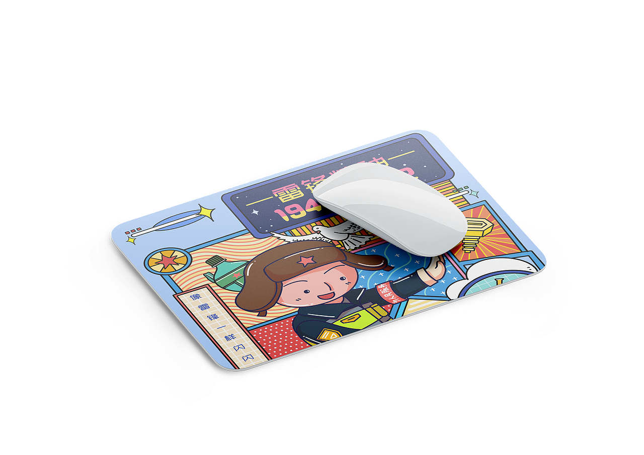 雷锋主题系列插画