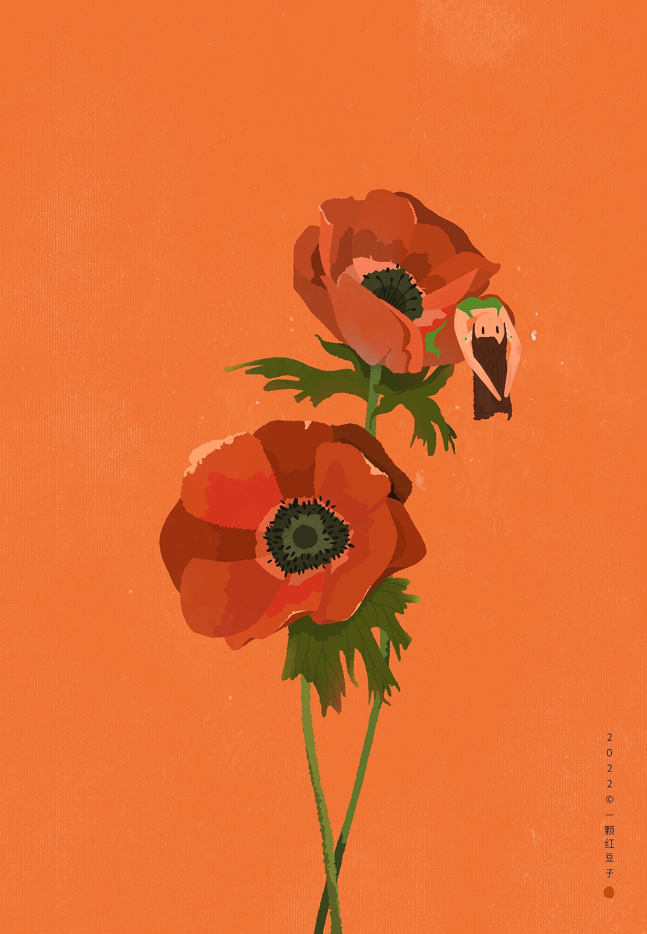 一朵花的旅行（图ZMzUwMTc2Nzcy） - 艺术插画 - 站酷设计师一颗红豆子h原创素材 - 站酷ZCOOL