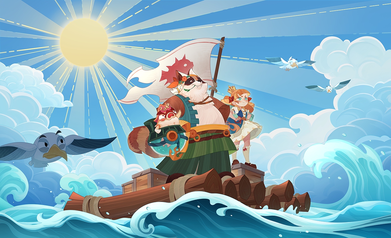 《剑与远征》“幻海奇航”（图ZMzM1MjE5MzAw） - 商业插画 - 站酷设计师袁动动漫原创素材 - 站酷ZCOOL