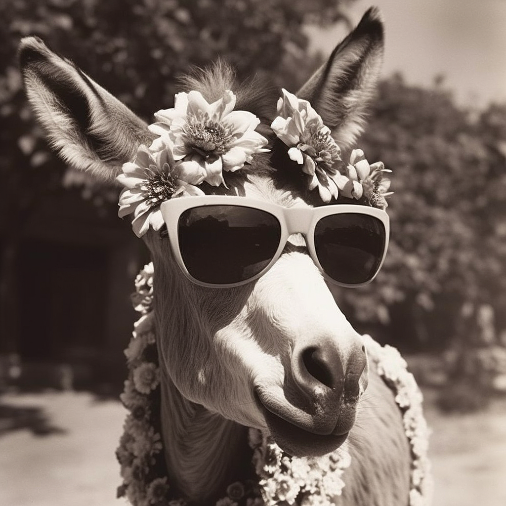 AI | 一组各种动物戴墨镜的照片