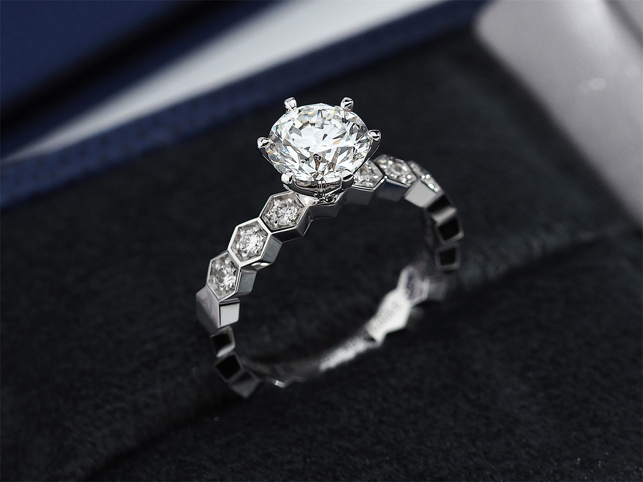 尚美蜂巢钻戒 珠宝摄影