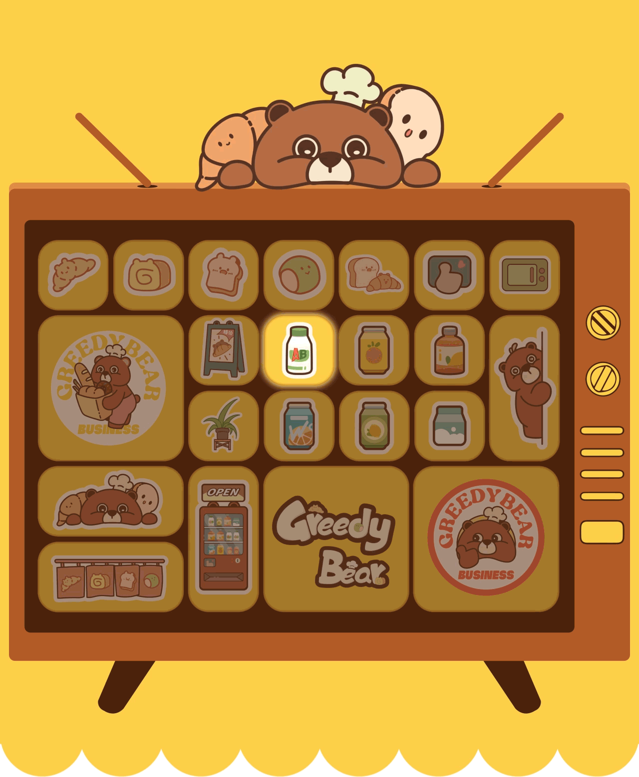 Damn Bear | "Greedy Bear"即食行乐，原创IP设计（图ZMzY3MzczODQ4） - IP形象 - 站酷设计师顽物造方原创素材 - 站酷ZCOOL