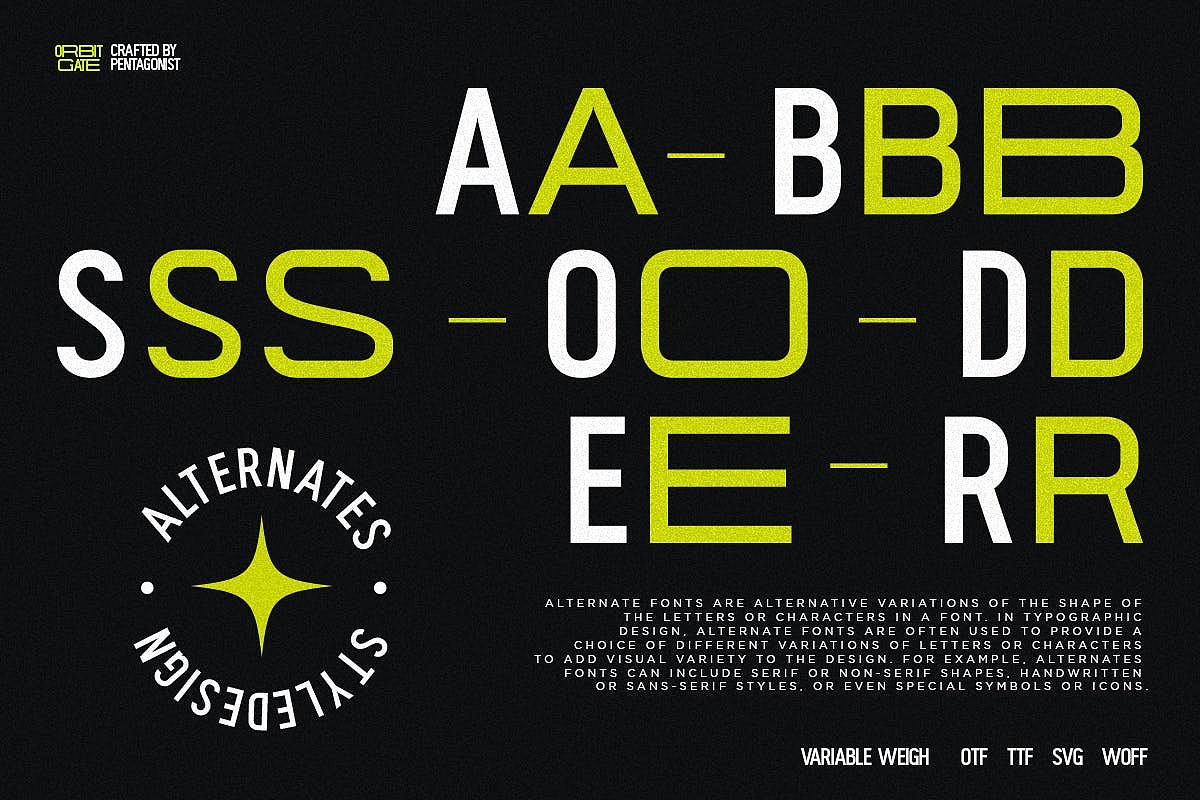 现代潮流拉伸时尚广告海报画册封面标题无衬线英文字体