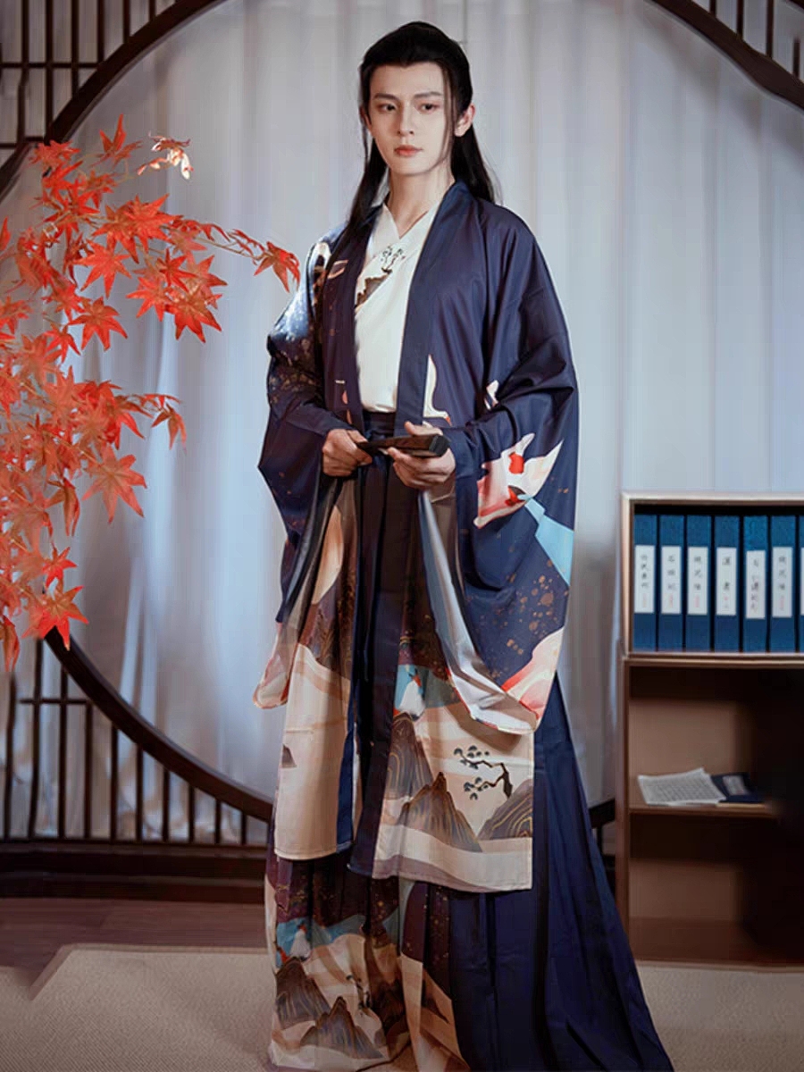 男款漢服設(shè)計 印花（圖ZMzQ5OTU5NjM2） - 其他服裝 - 站酷設(shè)計師小貓北風吹原創(chuàng)素材 - 站酷ZCOOL