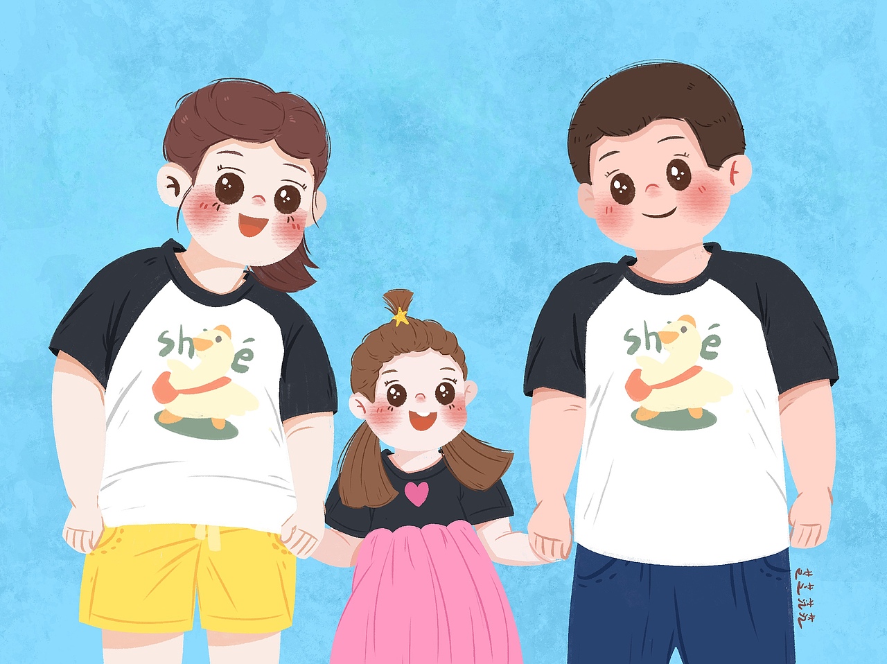 “我和家人”—儿插（图ZMzQwNzMyODI4） - 儿童插画 - 站酷设计师知之茫茫原创素材 - 站酷ZCOOL