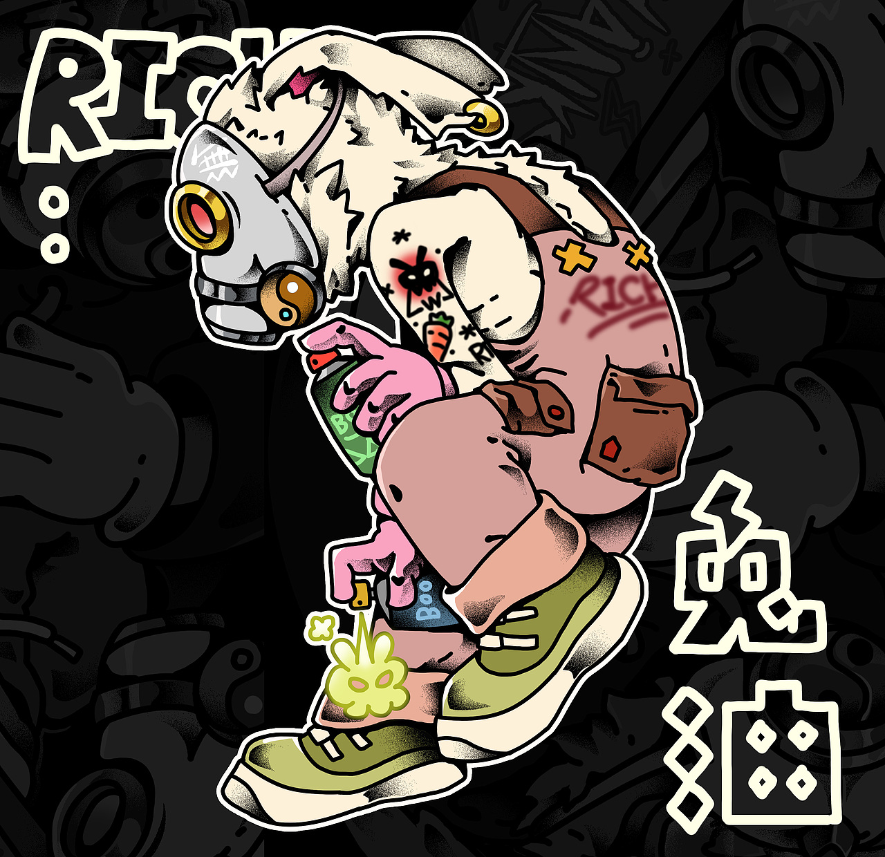 滑板日誌(图ZMzQwNTMzNTA4) - 新锐潮流插画 - 站酷设计师無了了三爷原创素材 - 站酷ZCOOL