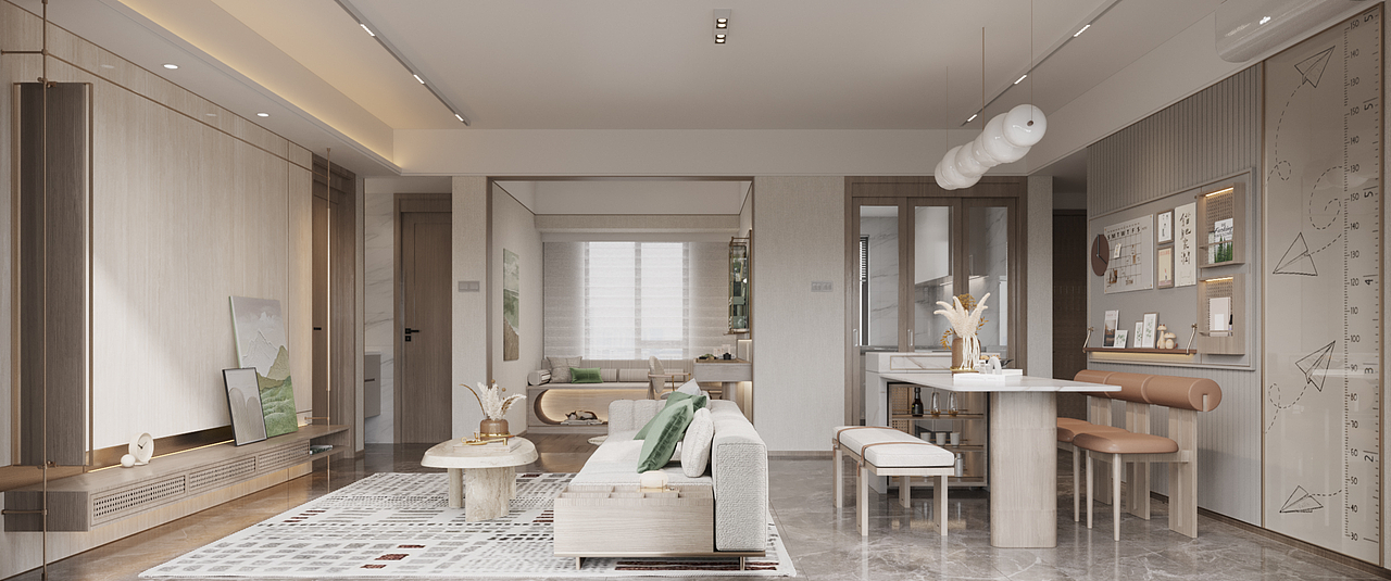 樣板間設(shè)計（圖ZMzMzNDMwODE2） - 家裝設(shè)計 - 站酷設(shè)計師陸麗珊原創(chuàng)素材 - 站酷ZCOOL