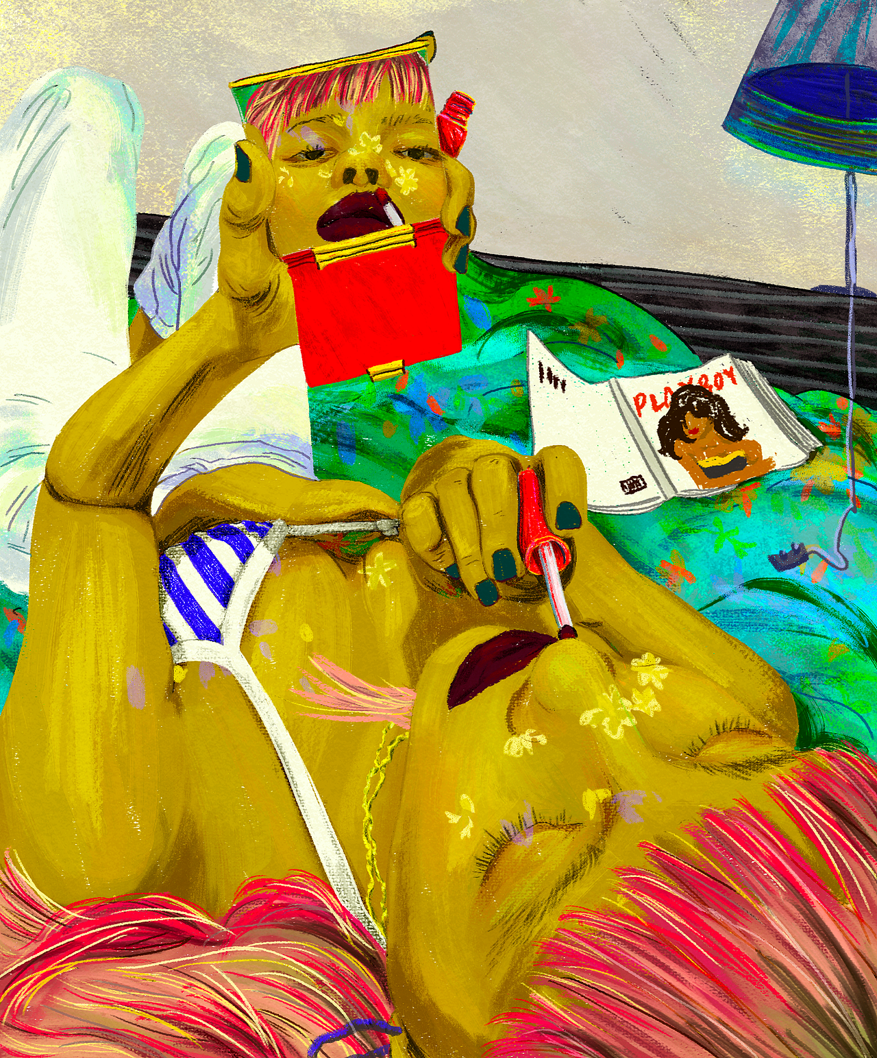 夏日海报：换个色号（图ZMzQ3NTQ4MDMy） - 艺术插画 - 站酷设计师宇宙的宇_YU原创素材 - 站酷ZCOOL