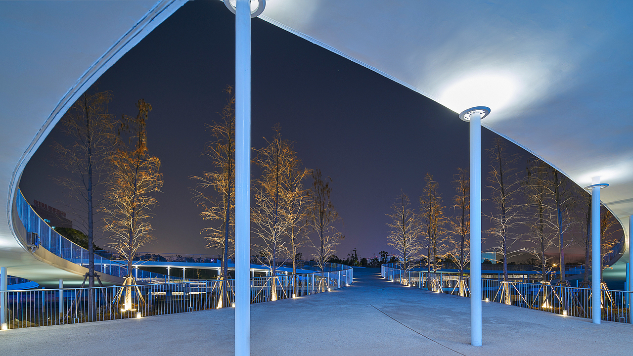 义乌横塘公园灯光设计案例拍摄