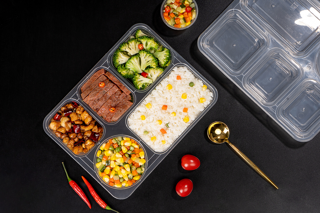 产品摄影丨一次性吸塑五格餐盒