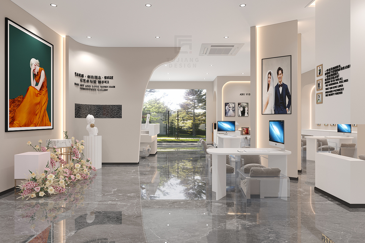 空间辗转柔情,以爱为章,婚纱馆设计