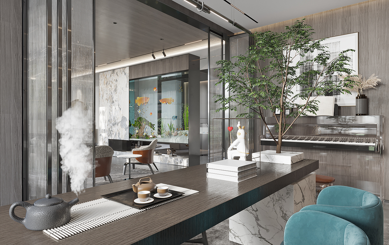 现代黑白灰别墅