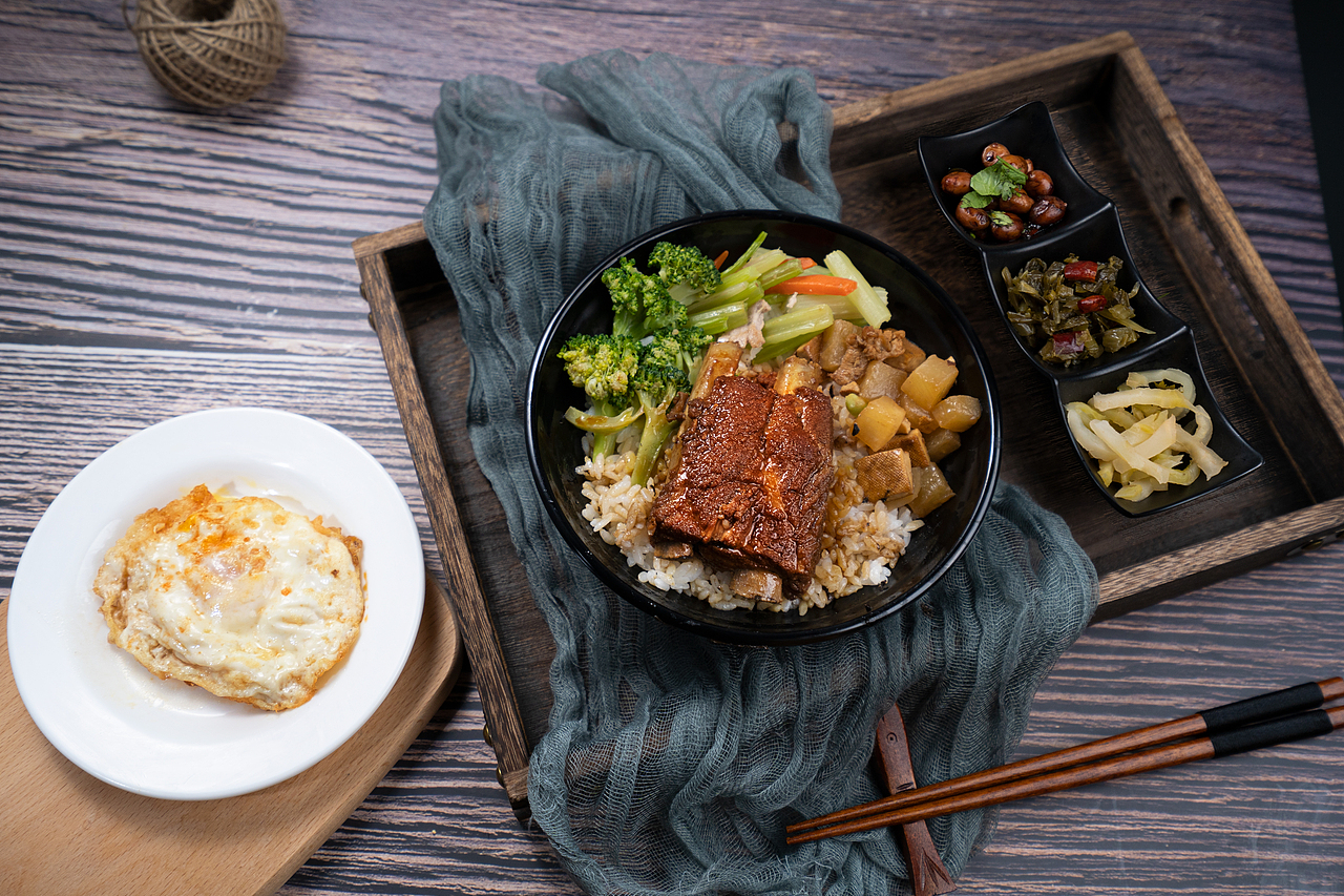 套餐饭，盖浇饭，盖饭，摄影