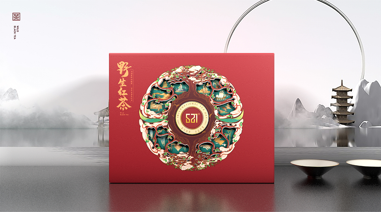 茶叶礼盒>野生红茶物料包装设计案例（图ZMzA3NjIxNDA0） - 包装 - 站酷设计师云度视觉原创素材 - 站酷ZCOOL