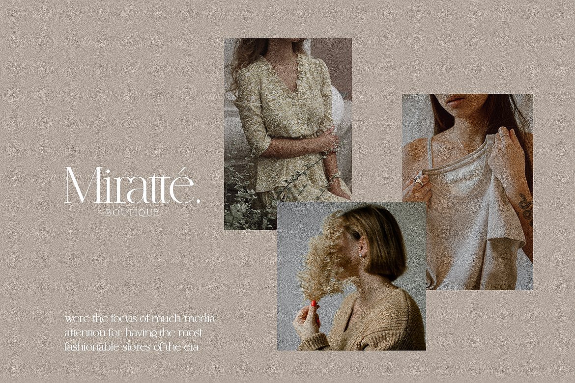 现代优雅经典时尚品牌杂志画册封面排版衬线英文字体