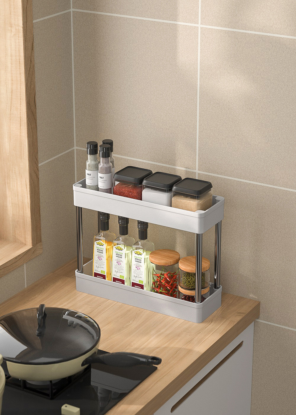 厨房收纳用品 夹缝收纳推车-ML视觉（图ZMjk2Mjk4MzAw） - 产品 - 站酷设计师linmj原创素材 - 站酷ZCOOL