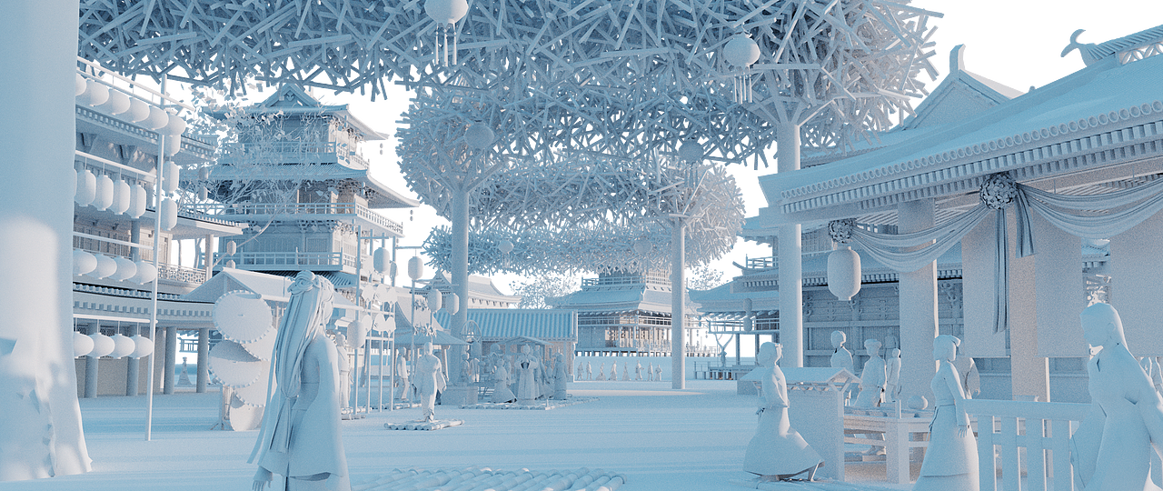 【UE4】【blender】平康坊（图ZMzA4Njc3NTcy） - 动画/影视 - 站酷设计师Nia_a原创素材 - 站酷ZCOOL