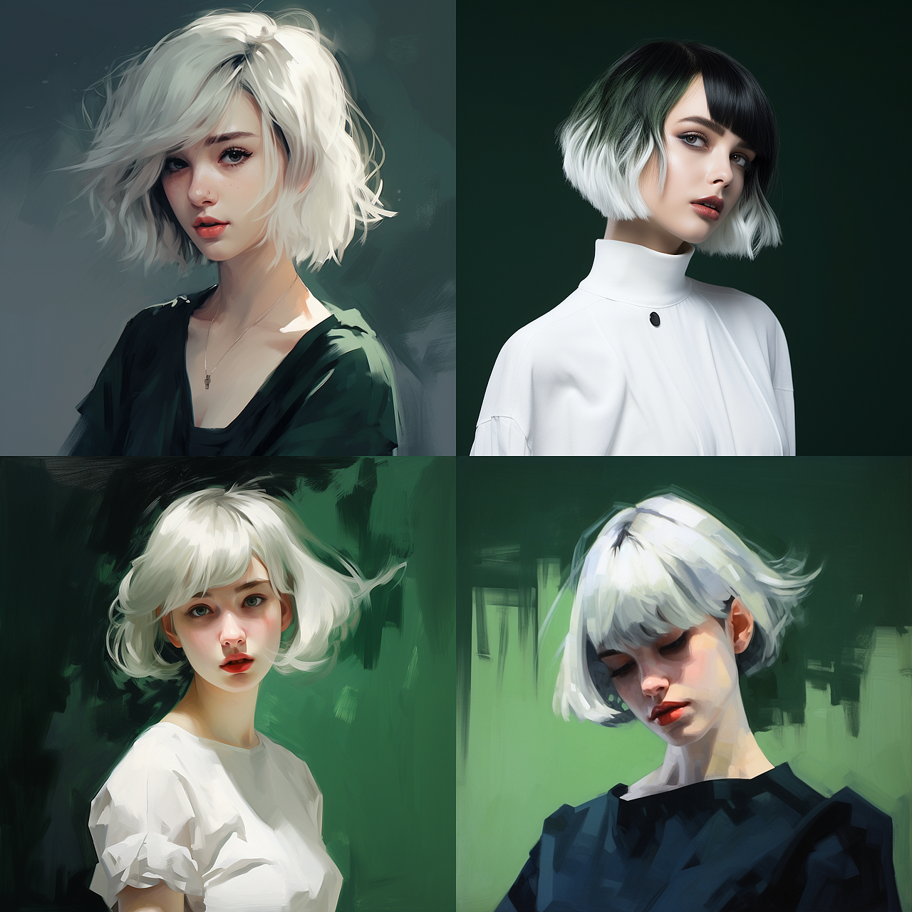 MIDJOUNEY女孩微信头像