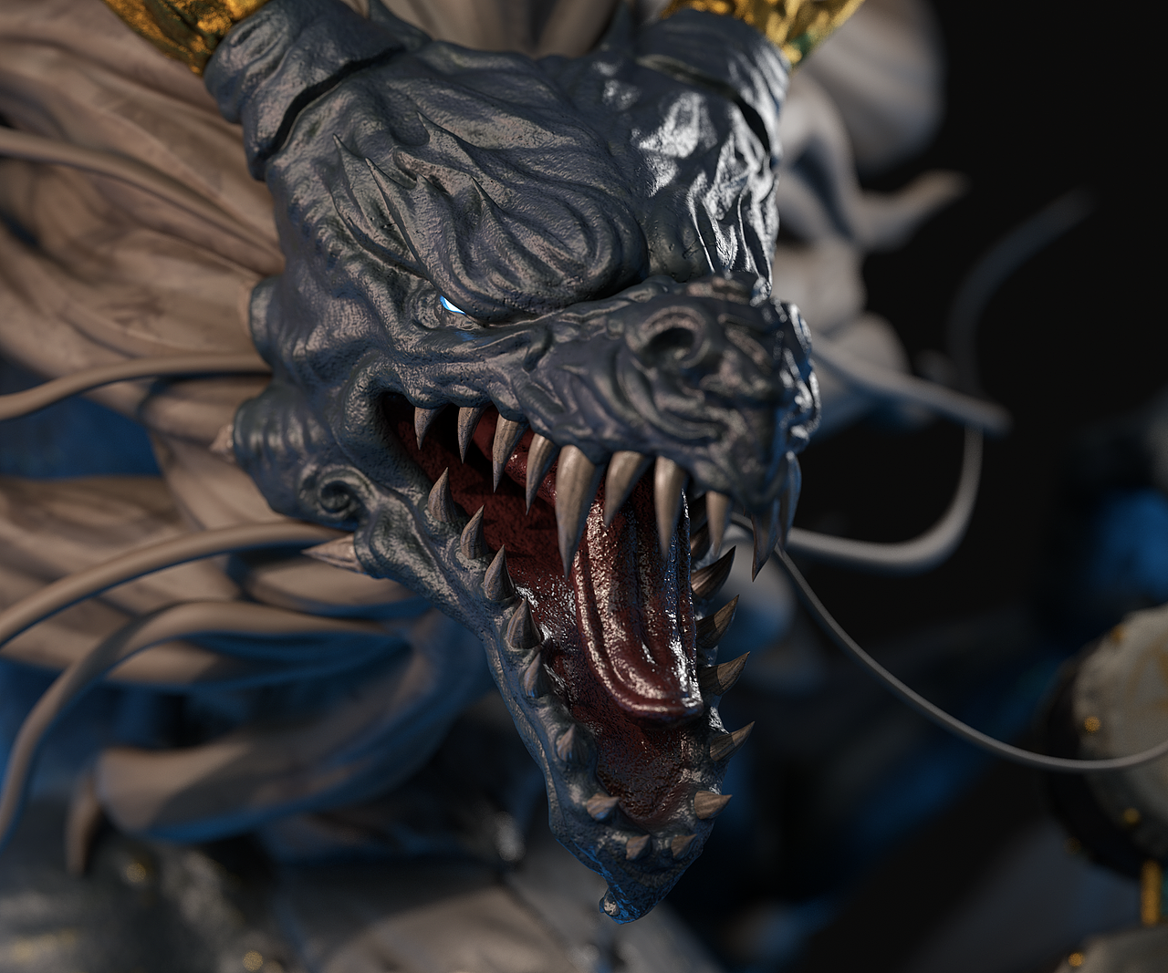 雕像设计 | 《Raijin》（图ZMzU3NTgxNjI0） - 人物/生物 - 站酷设计师一只肥猪原创素材 - 站酷ZCOOL