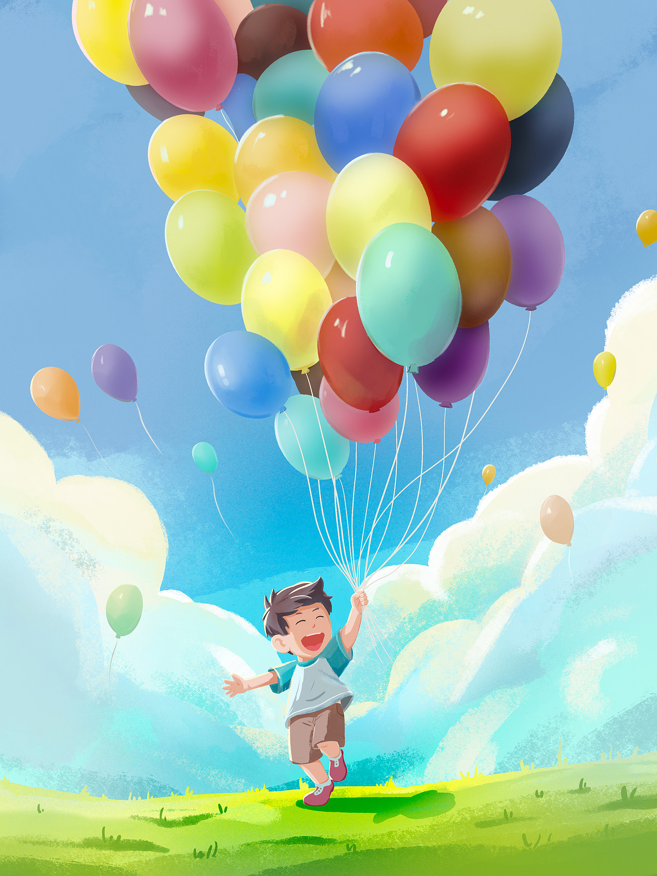 儿童节插画（图ZMzU1ODMzOTky） - 商业插画 - 站酷设计师昼空月静原创素材 - 站酷ZCOOL