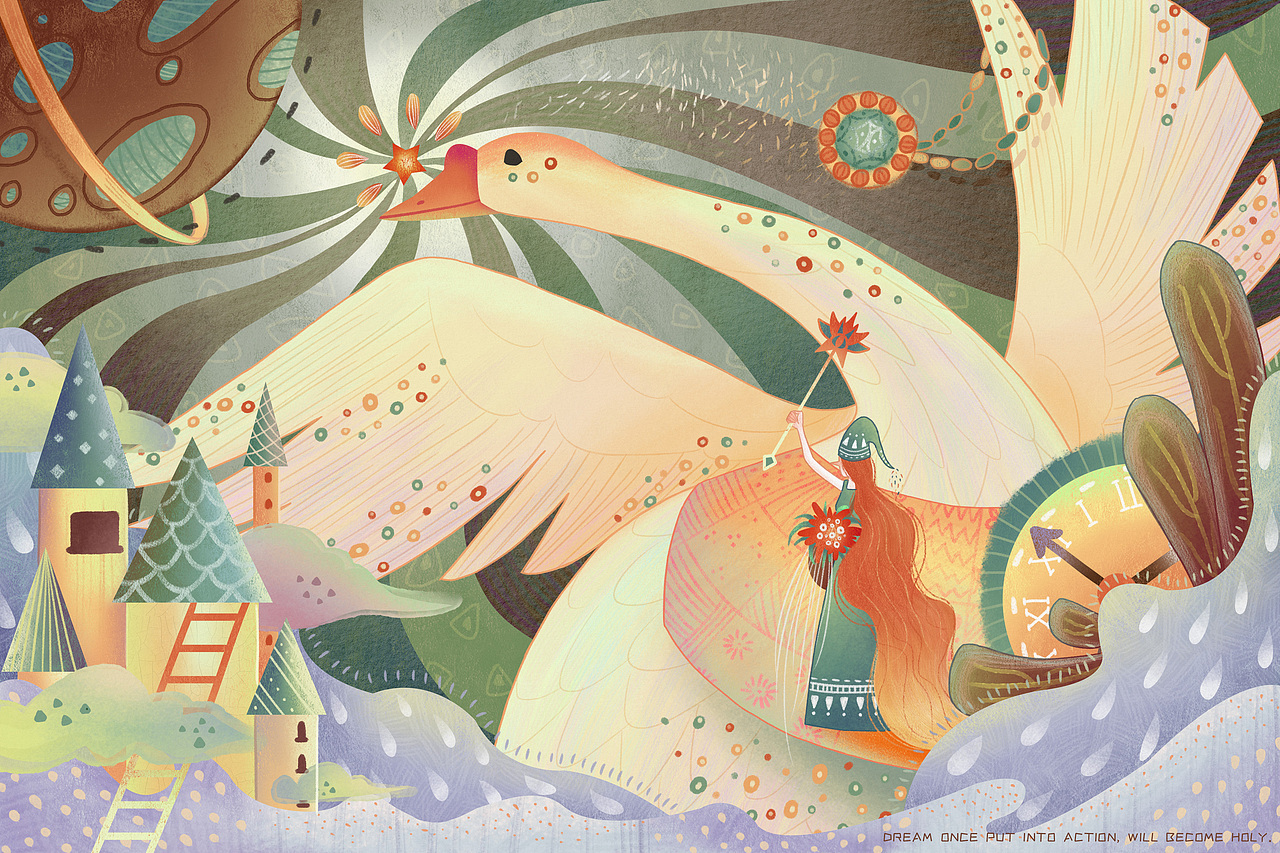 梦想的大鹅（图ZMzE0MzQyMTQ4） - 绘本 - 站酷设计师果果果果子狸原创素材 - 站酷ZCOOL