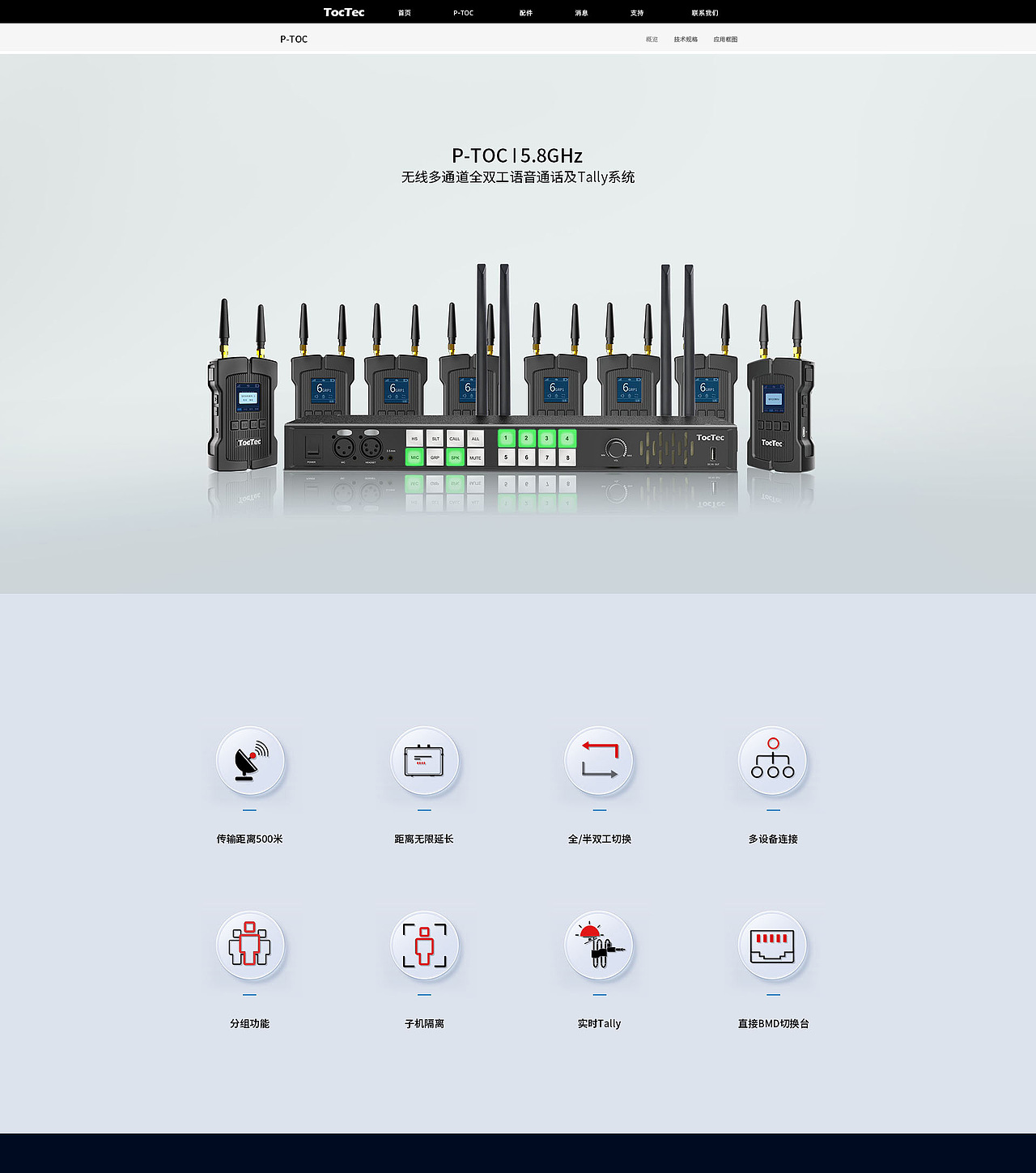 工业通讯产品网页设计