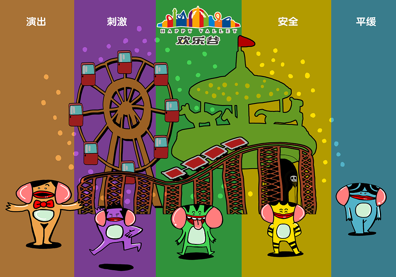 五蛙大队/欢乐谷合作项目（图ZMzEwNjM0OTA0） - 网络表情 - 站酷设计师瀑囍原创素材 - 站酷ZCOOL