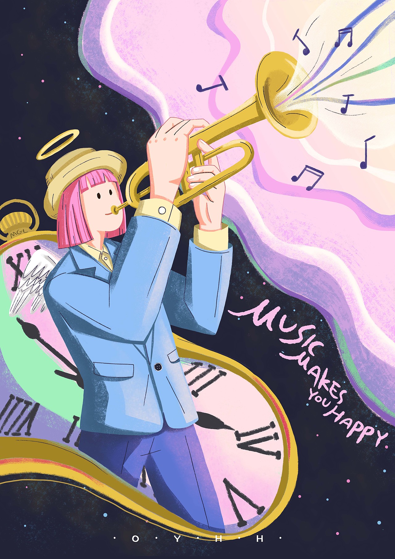 《乐器》系列小合集 原创插画 #创作加油站#（图ZMzExNzM5Mzcy） - 创作习作 - 站酷设计师麻瓜啦MGL原创素材 - 站酷ZCOOL