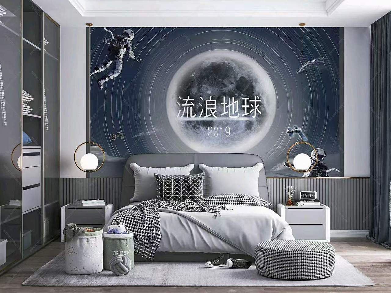 女孩房～ 男孩房～ 背景壁画设计 卡通背景壁画（图ZMzAwNjA0NTEy） - 家装设计 - 站酷设计师折耳喵1992原创素材 - 站酷ZCOOL