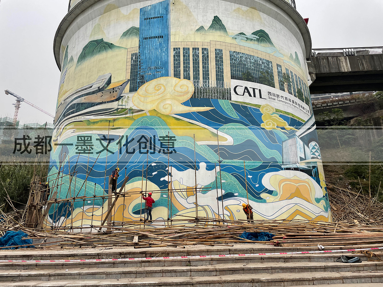 绘画 创意墙绘 地标墙绘社区美化 成都墙绘