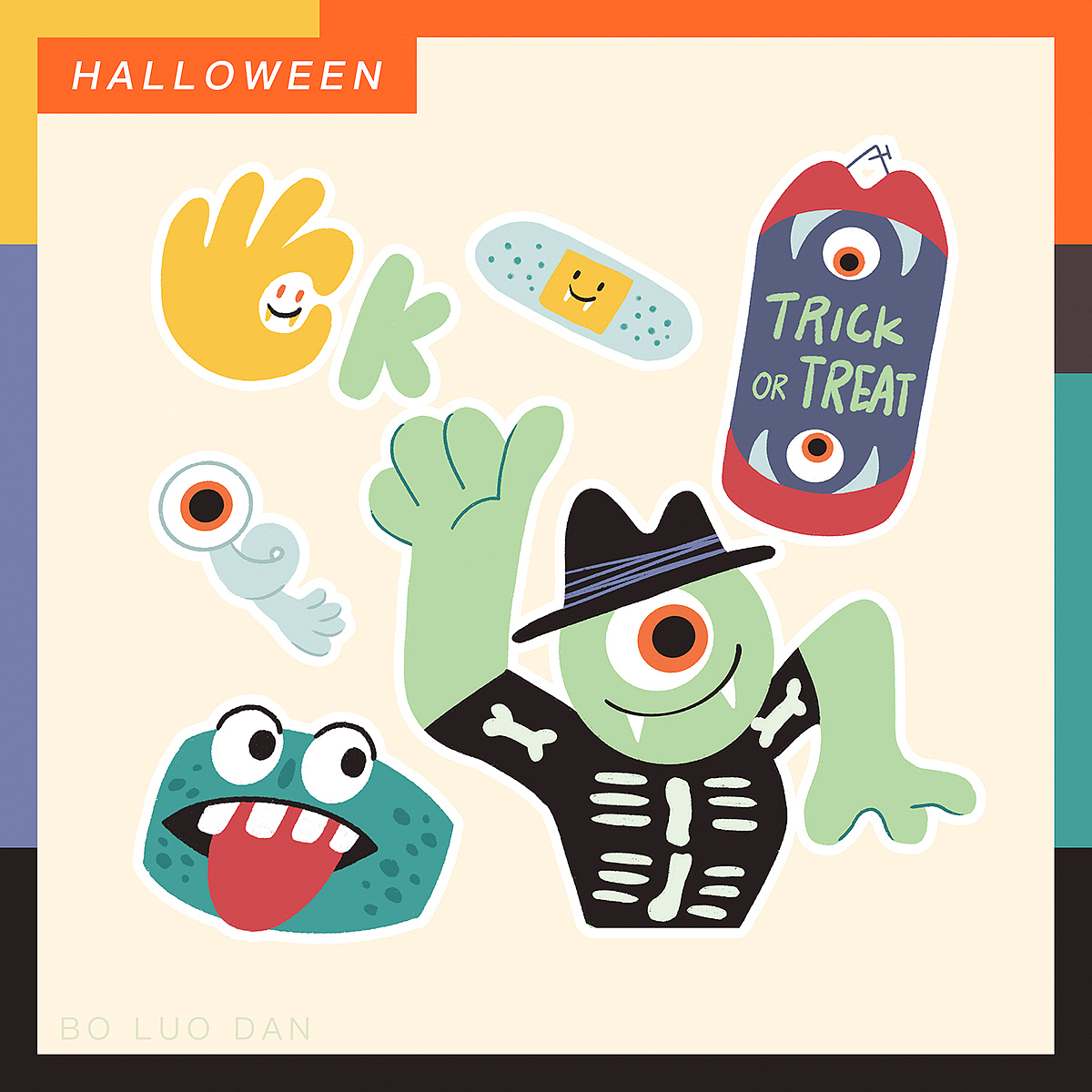 万圣节创意插画集（图ZMzIwMjMzNDYw） - 创作习作 - 站酷设计师波罗丹原创素材 - 站酷ZCOOL