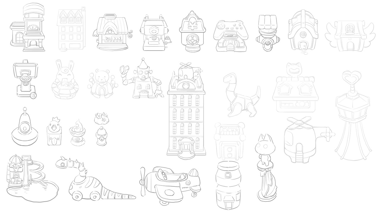 教育产品玩具城场景元素（图ZMzQ1OTA3MTQ0） - 游戏原画 - 站酷设计师猛糖原创素材 - 站酷ZCOOL