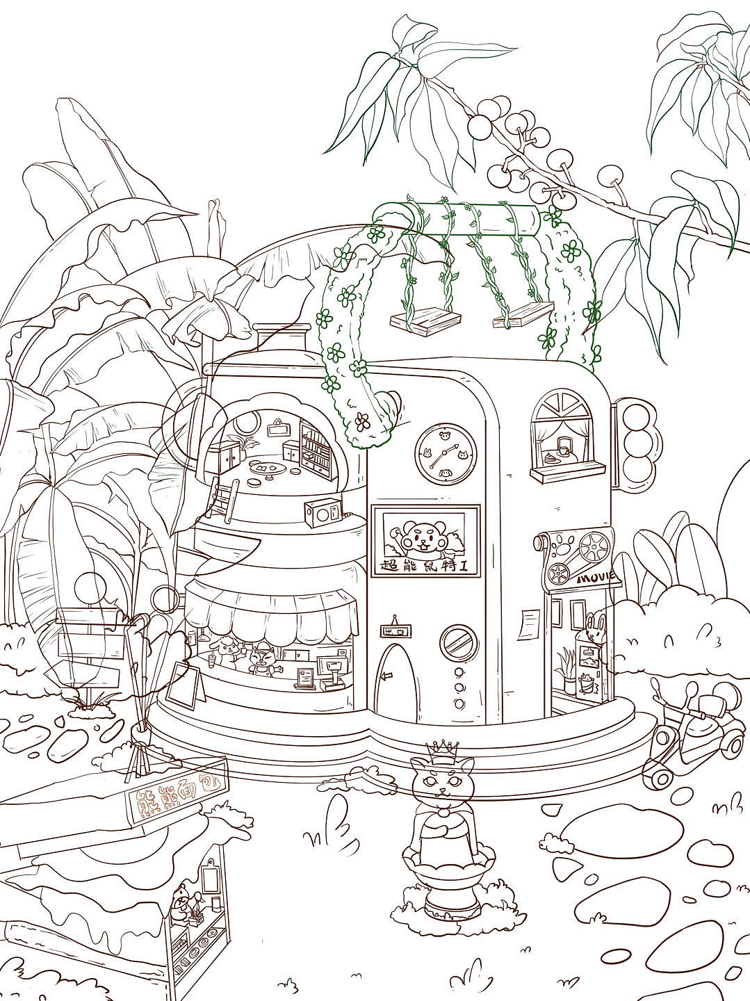 我的理想小镇——商业中心（图ZMzQxMDI2Nzgw） - 商业插画 - 站酷设计师Willow時柳原创素材 - 站酷ZCOOL