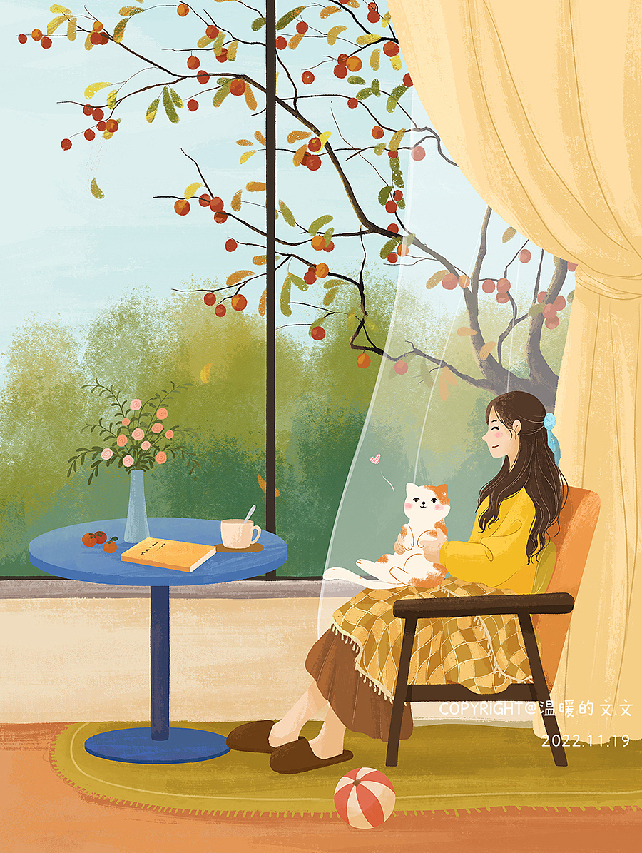 遇见•时光系列—从秋天到冬天（图ZMzI4MTA3MDQ4） - 商业插画 - 站酷设计师温暖的文文原创素材 - 站酷ZCOOL