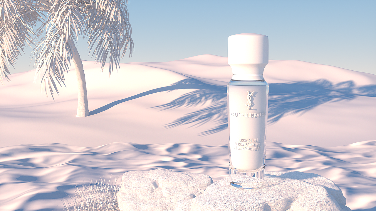 粉底液 建模渲染