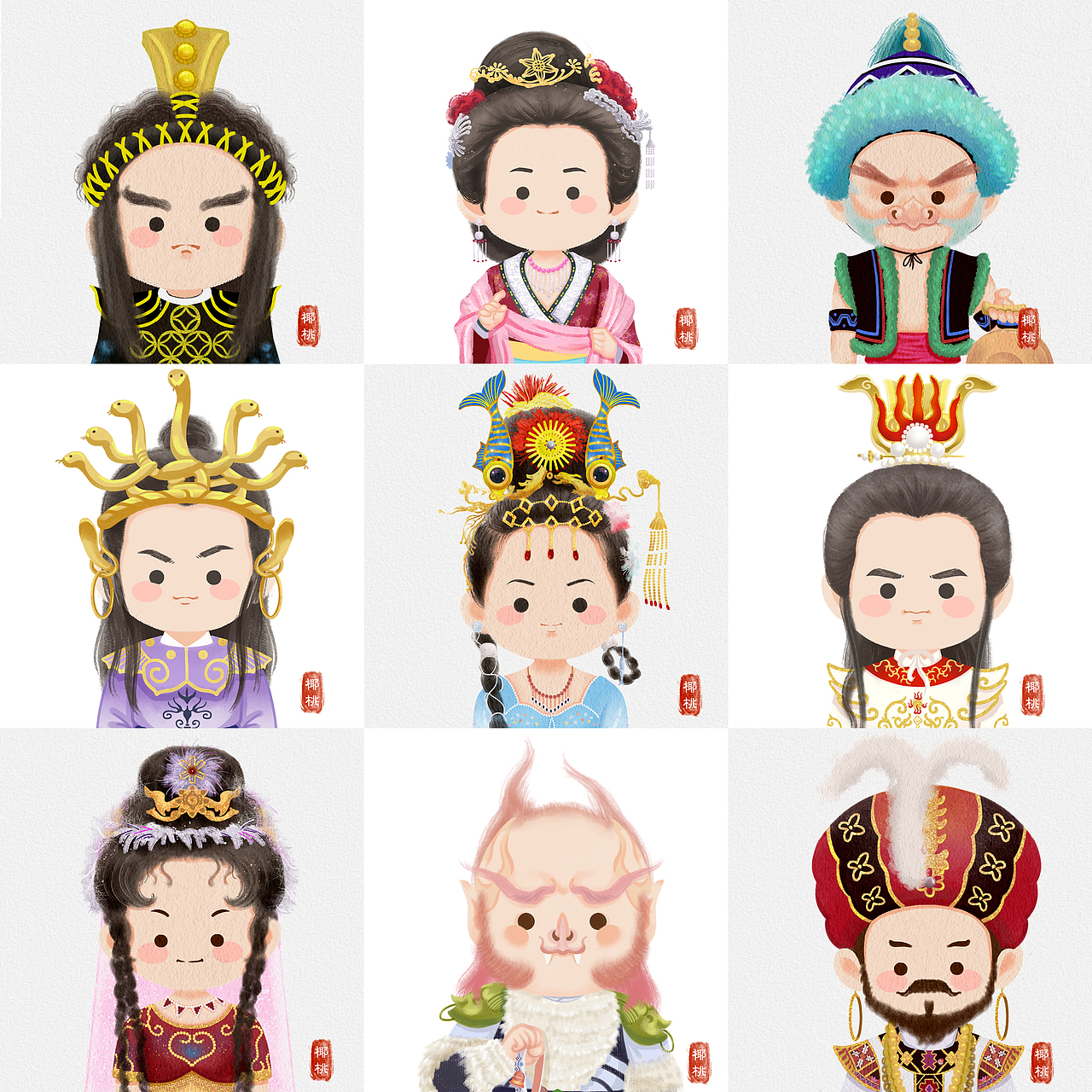 西游记插画小头像
