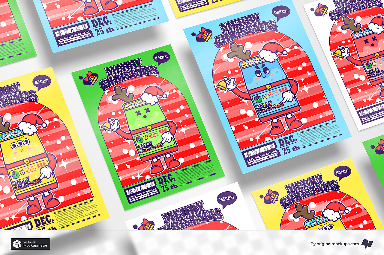 圣诞主题插画（图ZMzU0OTY0NDc2） - AI作品 - 站酷设计师抠门山大王原创素材 - 站酷ZCOOL