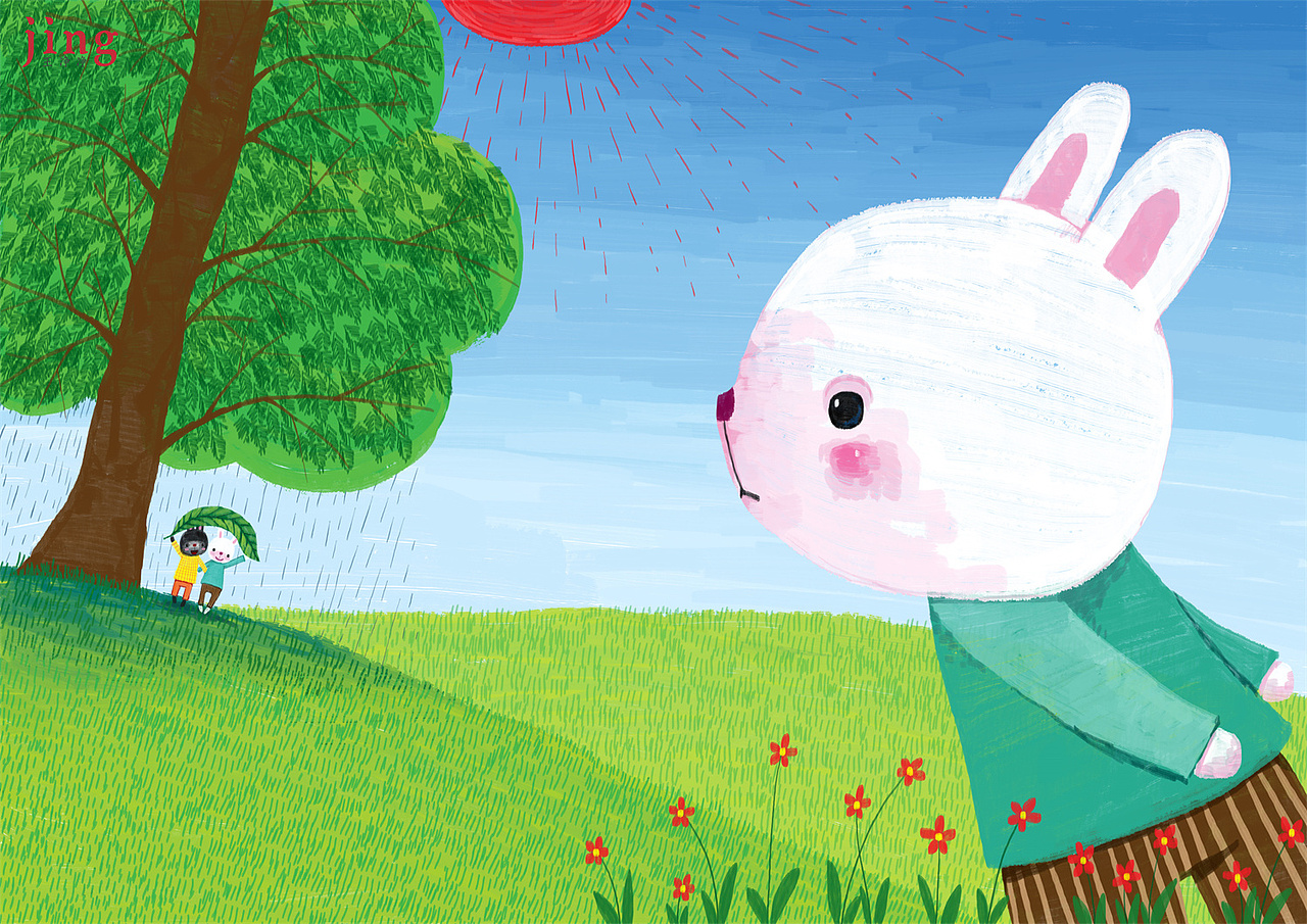 创作加油站 兔年插画 三个和兔子有关的绘本故事插画