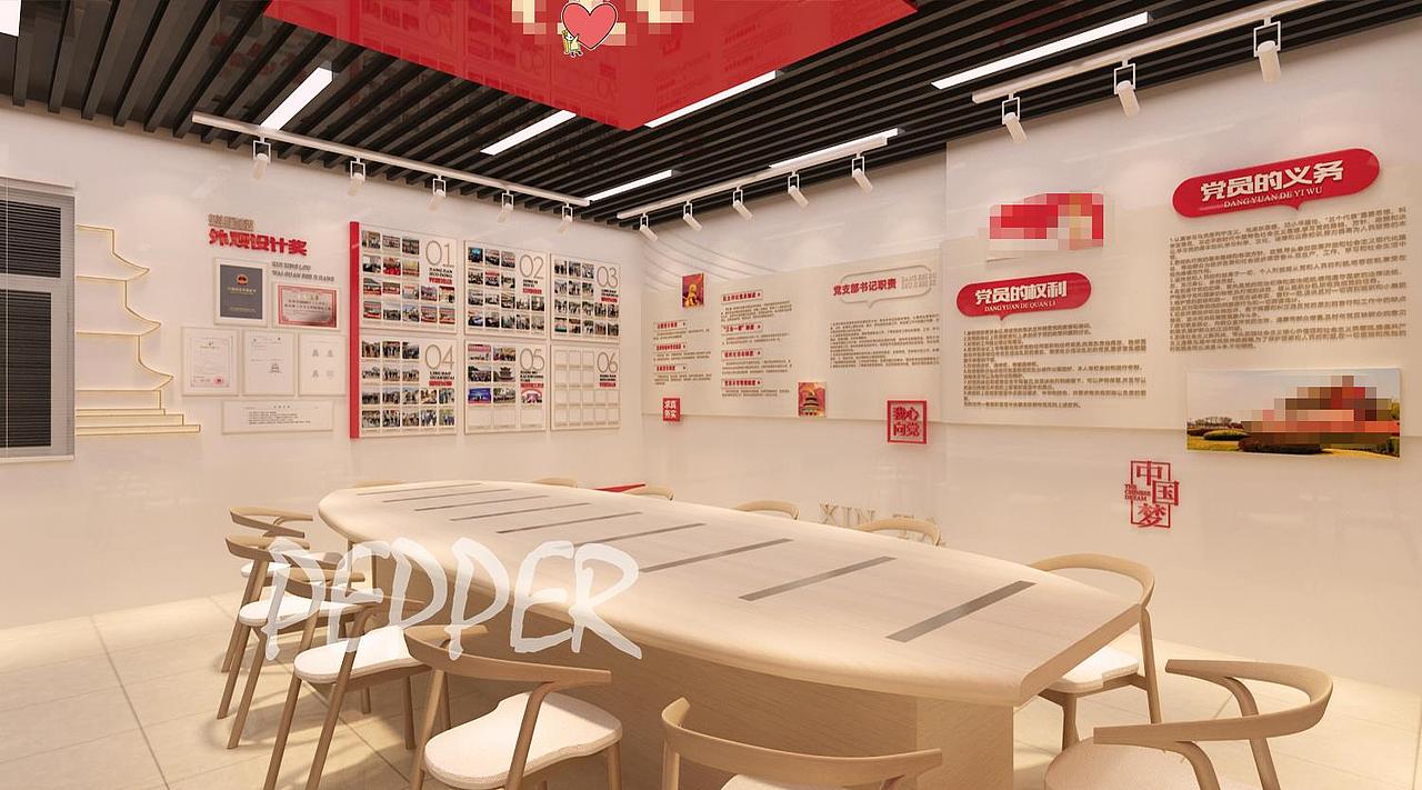 红色文化活动室设计图（图ZMjk5Mjk5NTU2） - 其他三维 - 站酷设计师pepper1110原创素材 - 站酷ZCOOL