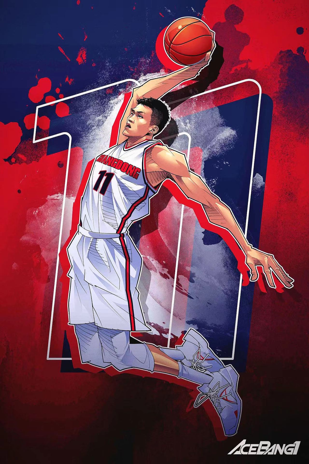 体育篮球cba广东宏远美漫插画集 易建联赵睿胡明轩徐杰