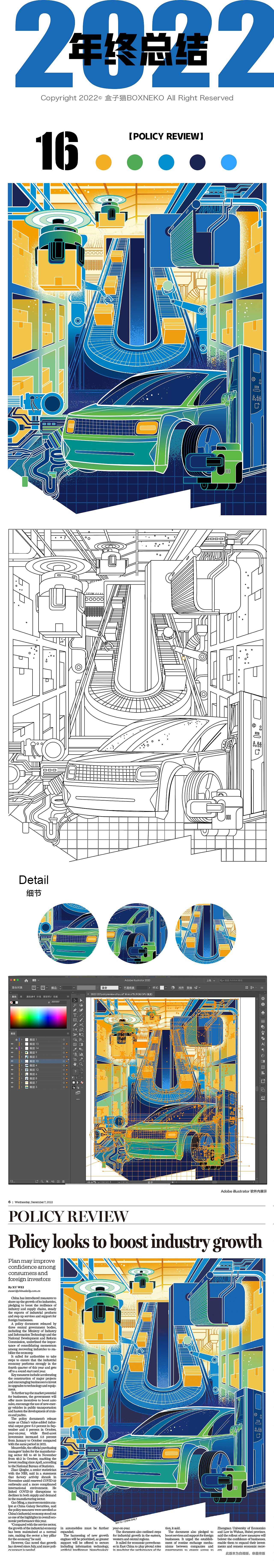 中国日报|CHINADAILY 2022年年终总结插画作品合集(图ZMzI4ODQ2MTMy) - 商业插画 - 站酷设计师盒子猫BOXNEKO原创素材 - 站酷ZCOOL